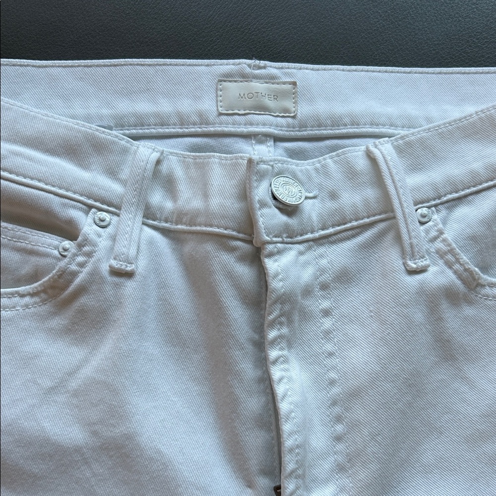 MOTHER Insider Crop Step Fray in Glass Slipper (size 27)